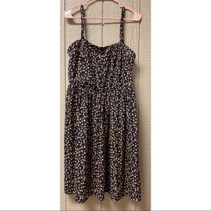 Torrid black floral smock dress